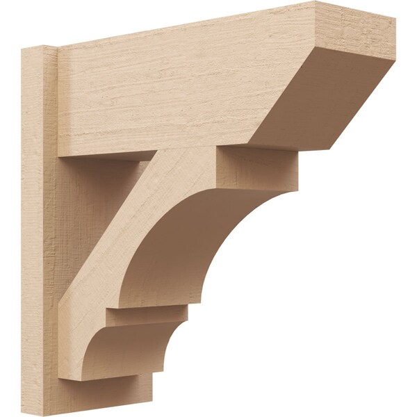 Ekena Millwork 8-in W x 20-in D x 20-in H Balboa Slat Rough Cedar Woodgrain TimberThane Outlooker, Primed Tan OUTUR080X20X20BOA24RCPR - main